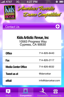 Account screen